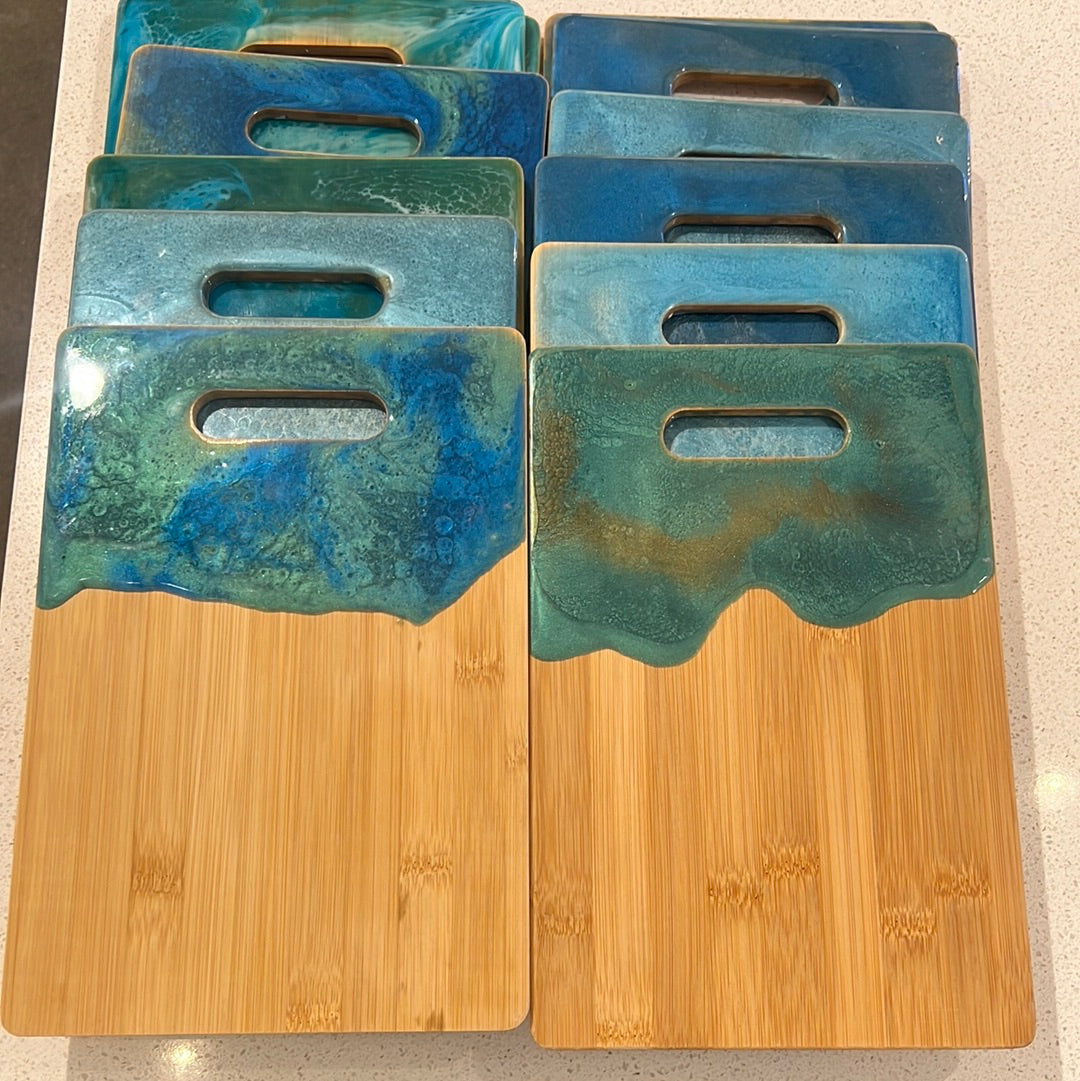 Resin Charcuterie Board with Unique Design