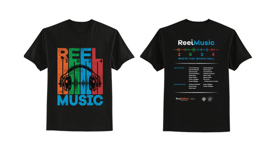 black shirt advertising reel music 2024