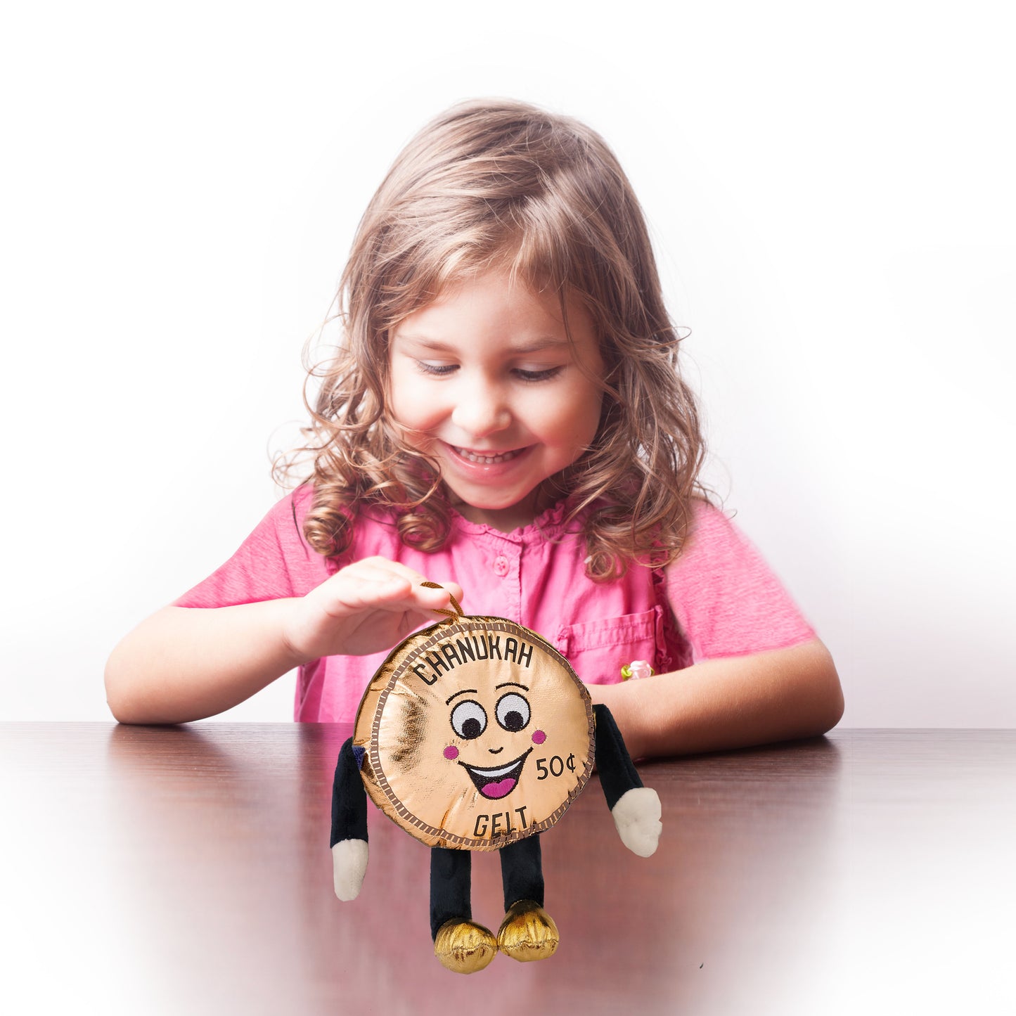 An Embroidered Plush Gold Coin.