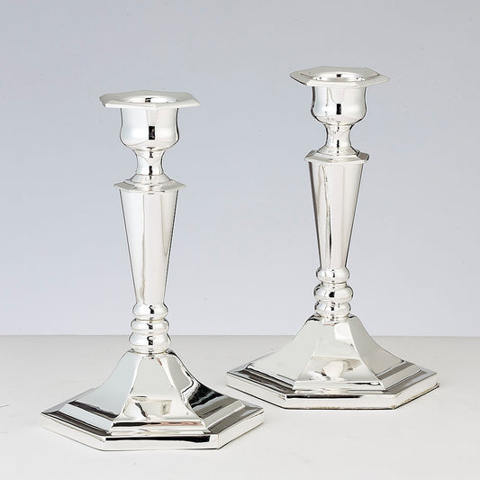Silverplated Candlesticks Set - 6"