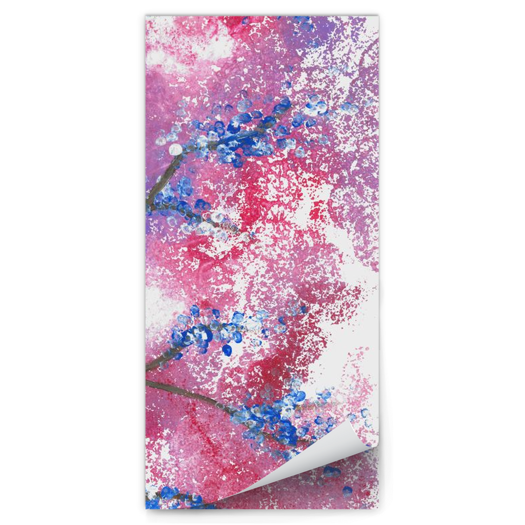 magnetic notepad of an Acrylic Painting of a tree with purple and pink flowers