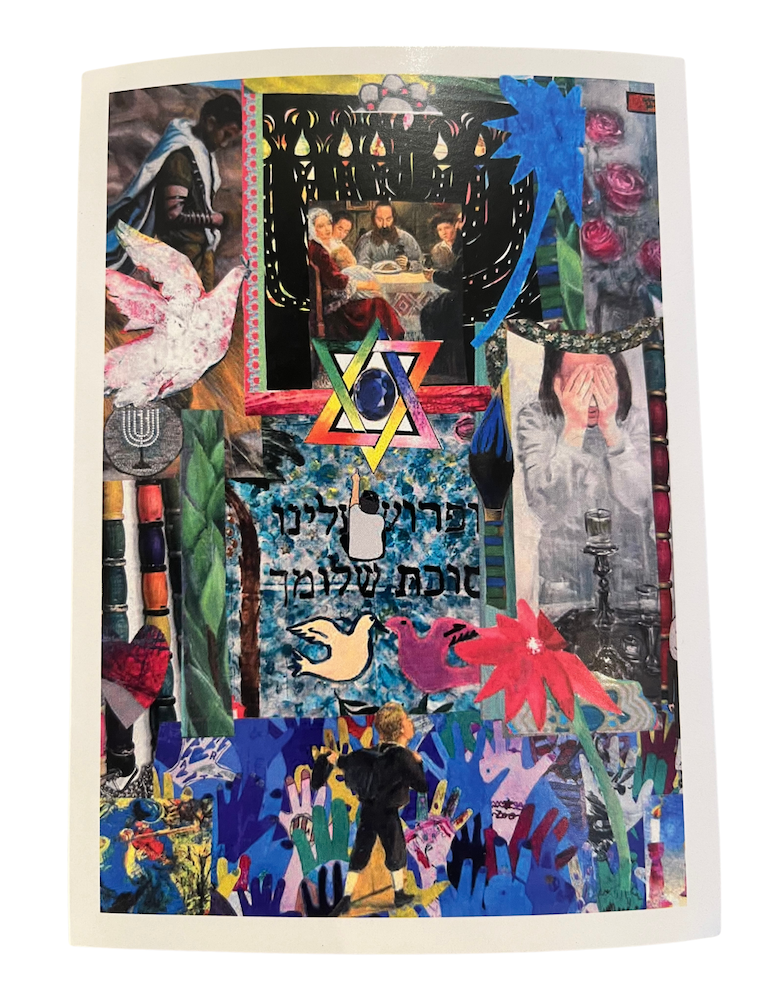 graphic card of a collage related to peace