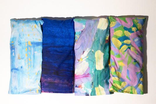 series of four lavender eye pillows