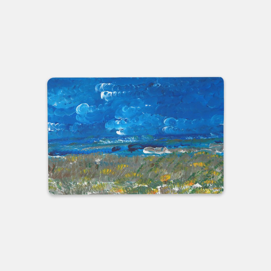 desk mat of a landscape of marsh