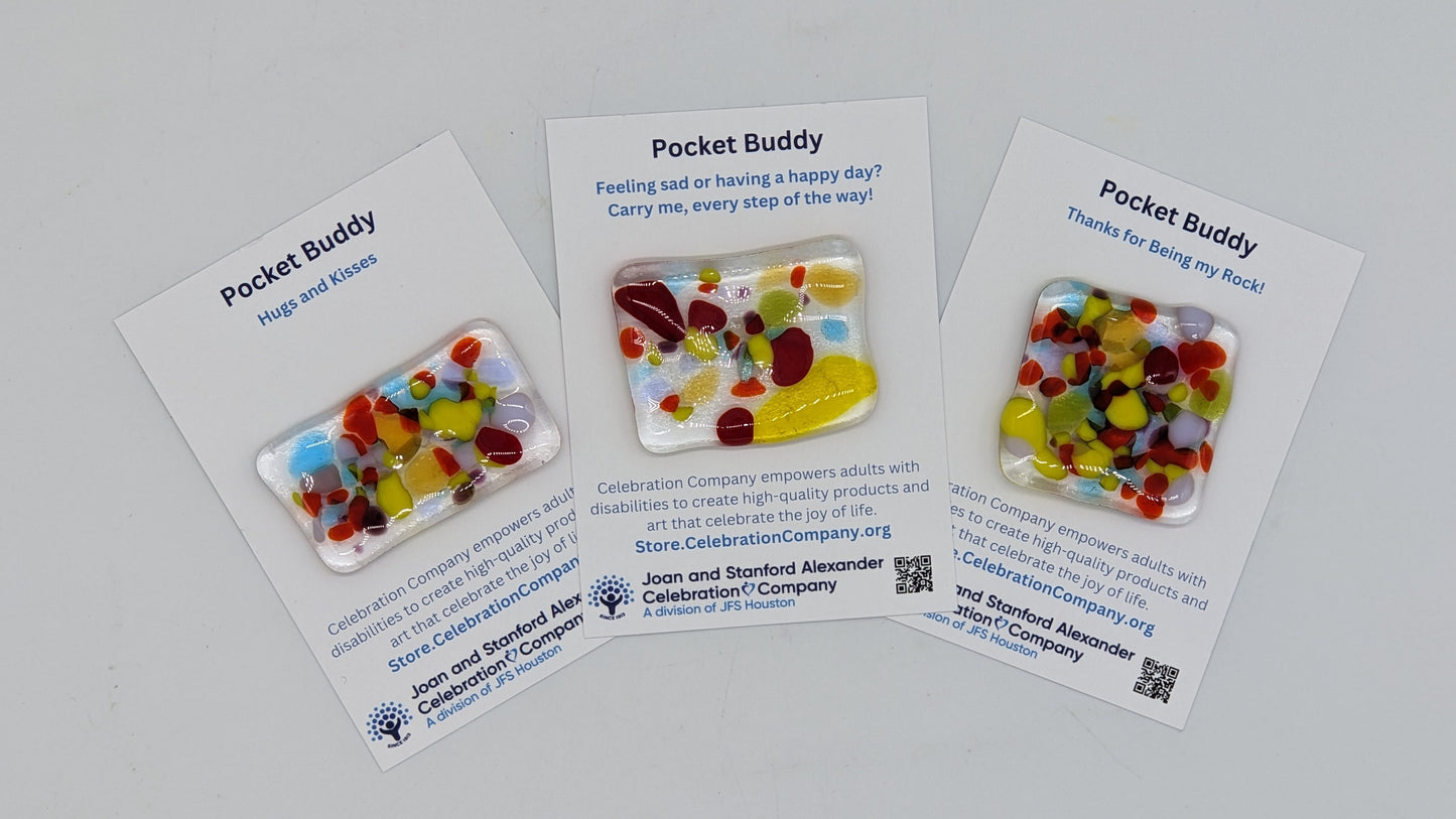 glass cards on stones