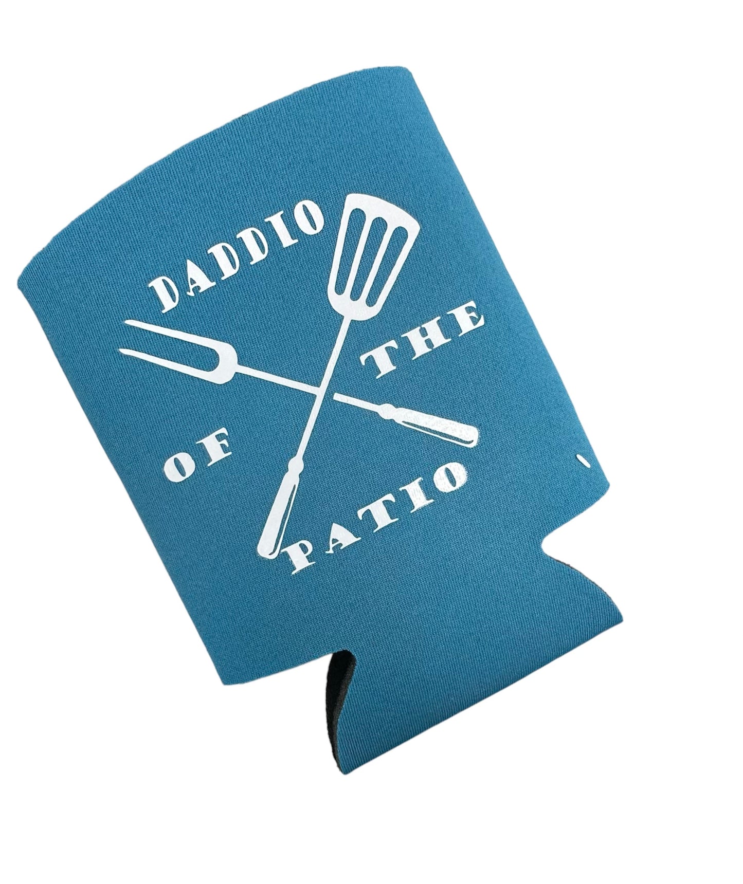 koozie with the text "daddio of the patio"