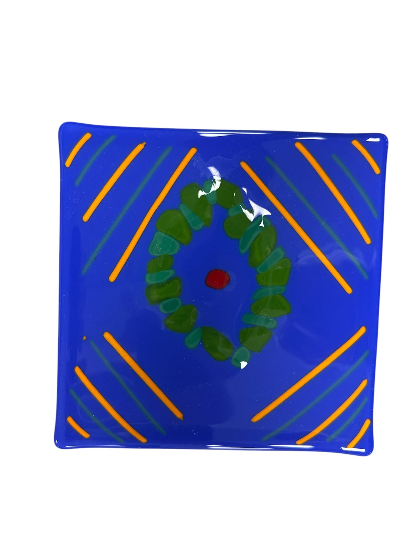 Santiago-Fused Glass Wavy Plate