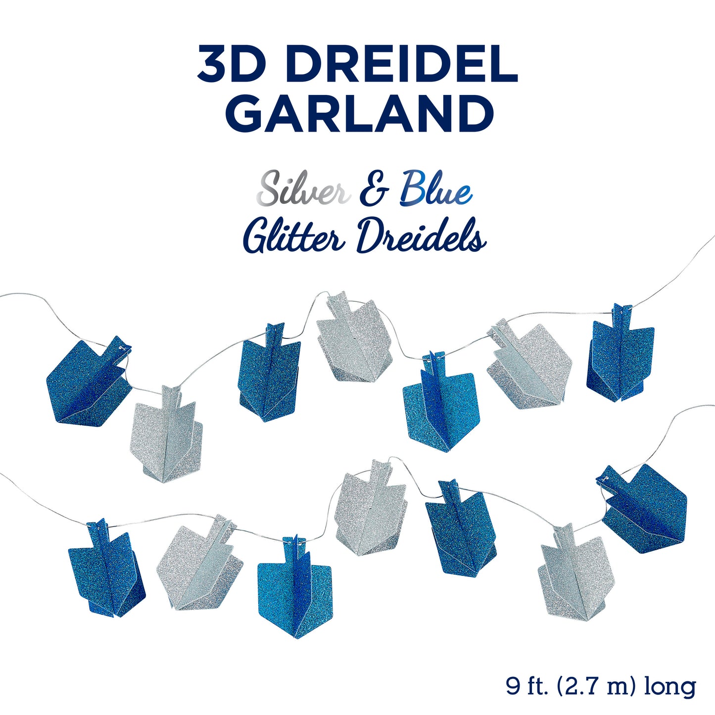 3d dreidel garland
