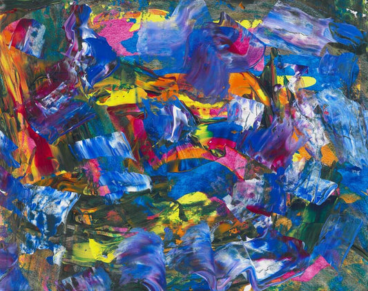 painting of blurs of different paint combinations