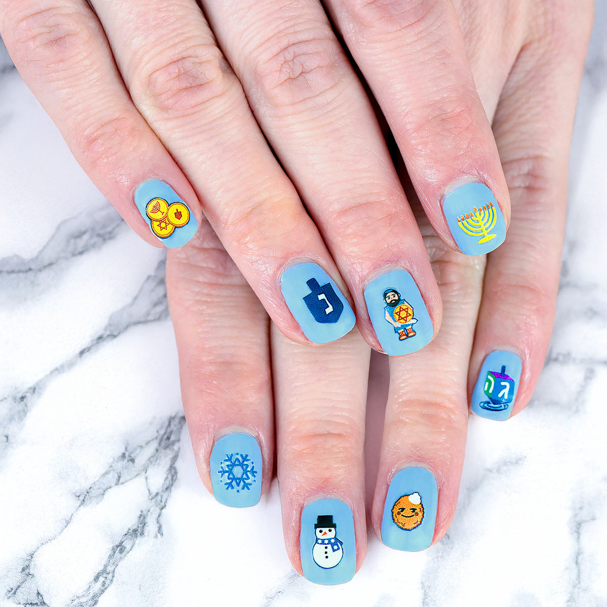 nail decals that are channukah themed