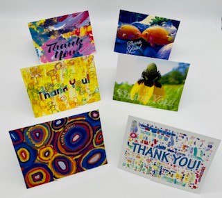 NEW Variety "THANK YOU" Note 6-pack Graphic Cards by Celebration Company Artists