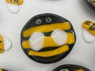 Glass Fused "Bee" Honey / Trinket Dish