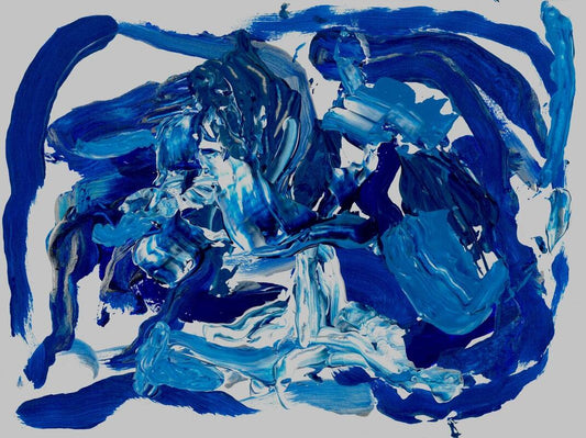 shades of blue dancing round each other