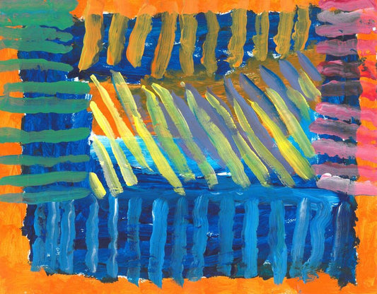 painting of lines going in different directions