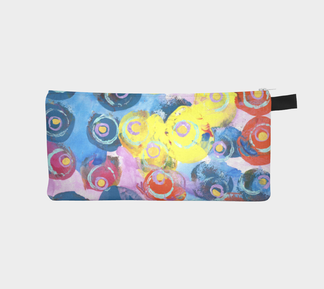 "Purple Flowers" Pencil Case by Halley