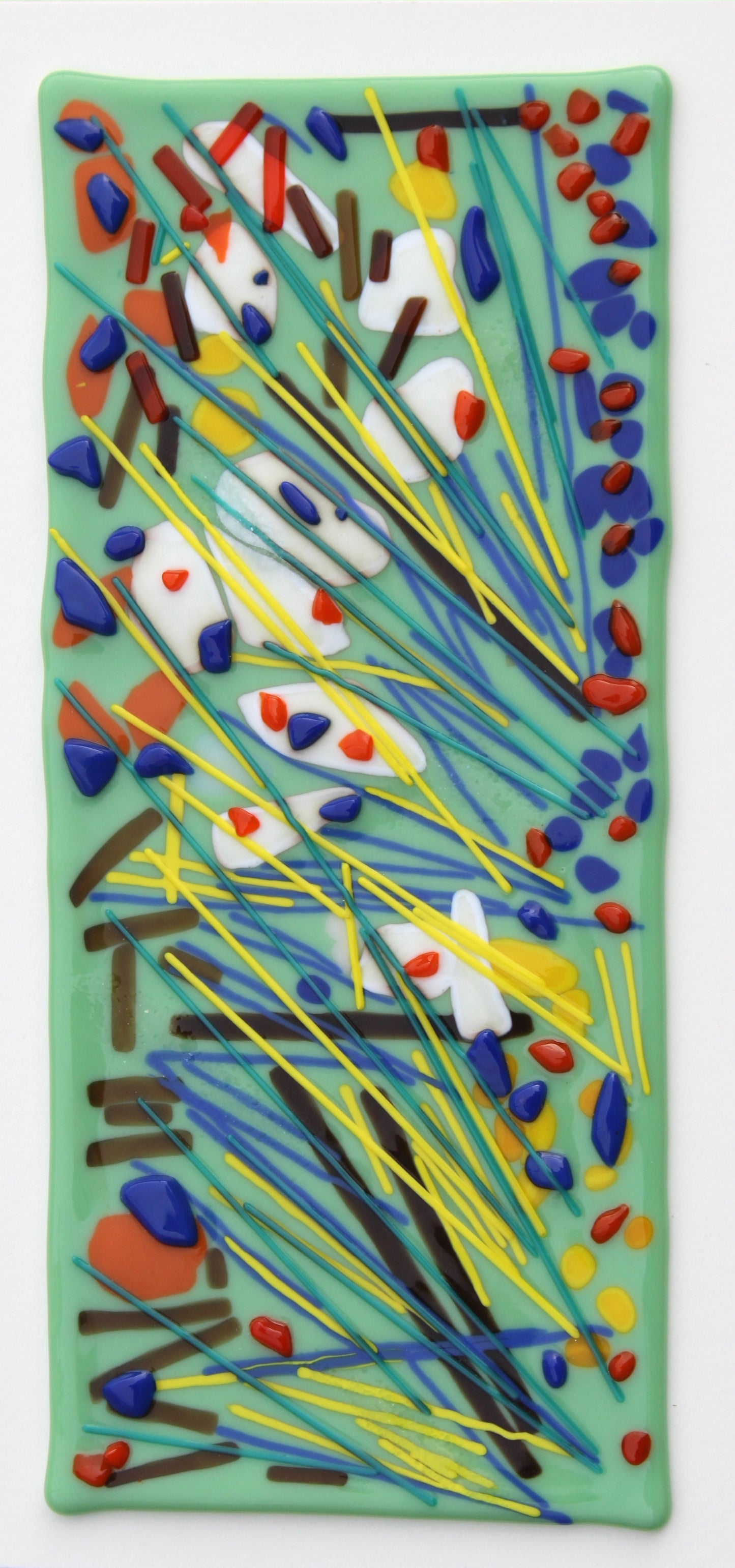 Bumpy Road fused glass