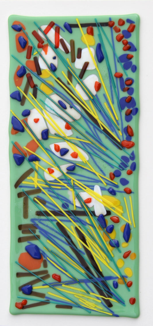 Bumpy Road fused glass