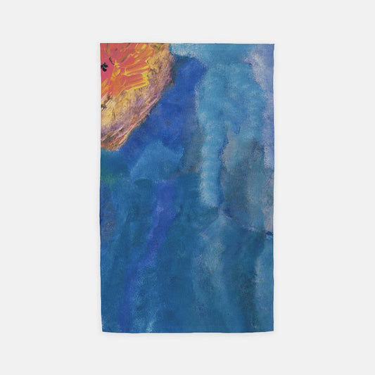 hand towel with shades of blue