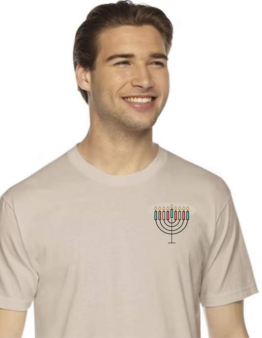 " Modern Menorah " Chanukah T-shirt