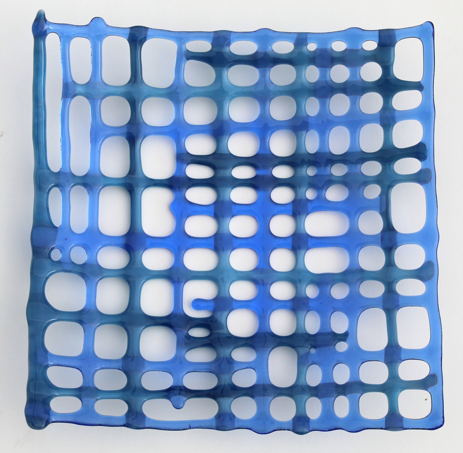 Lines in Every Which Way fused glass