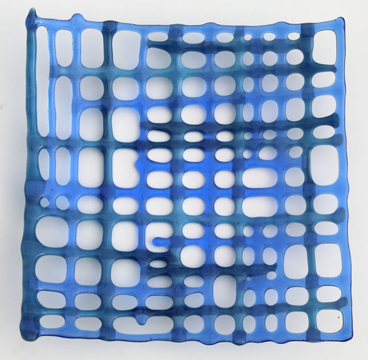 Lines in Every Which Way fused glass