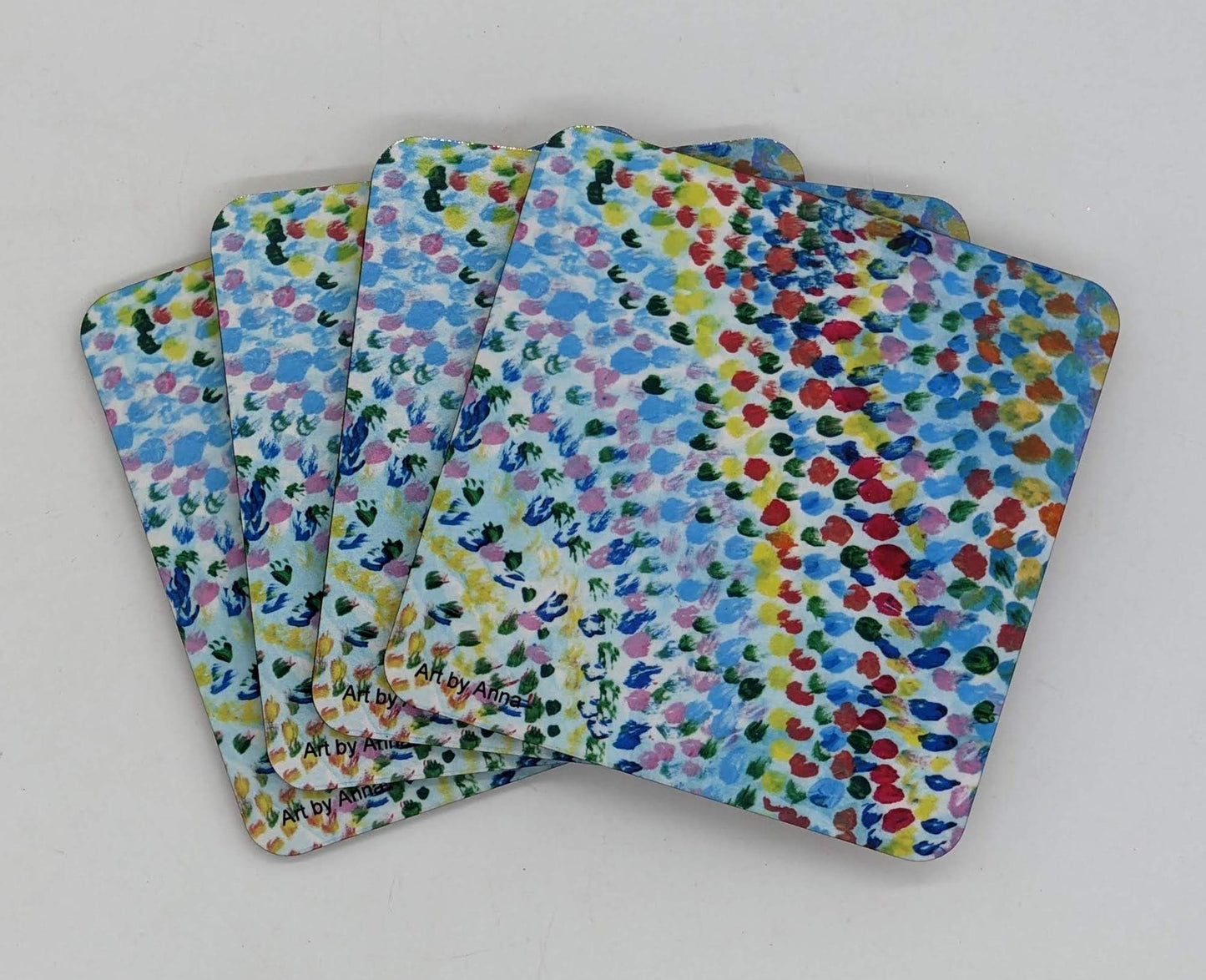 coasters with abstract art