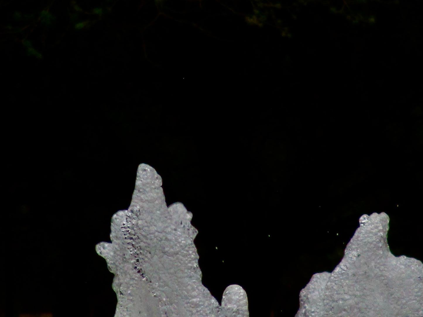 photo of white foam against black