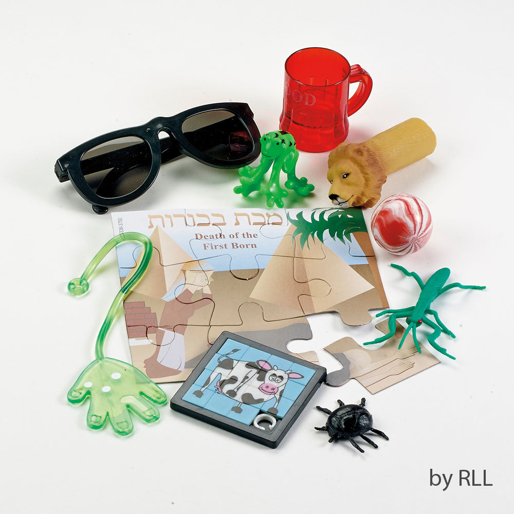 various toys that represent the 10 plagues