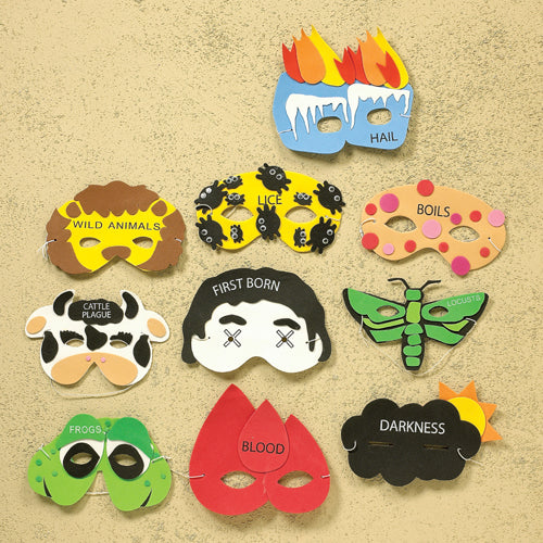 mask of the 10 plagues laid out