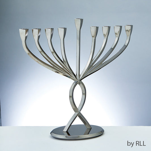 menorah against a light blue/white background