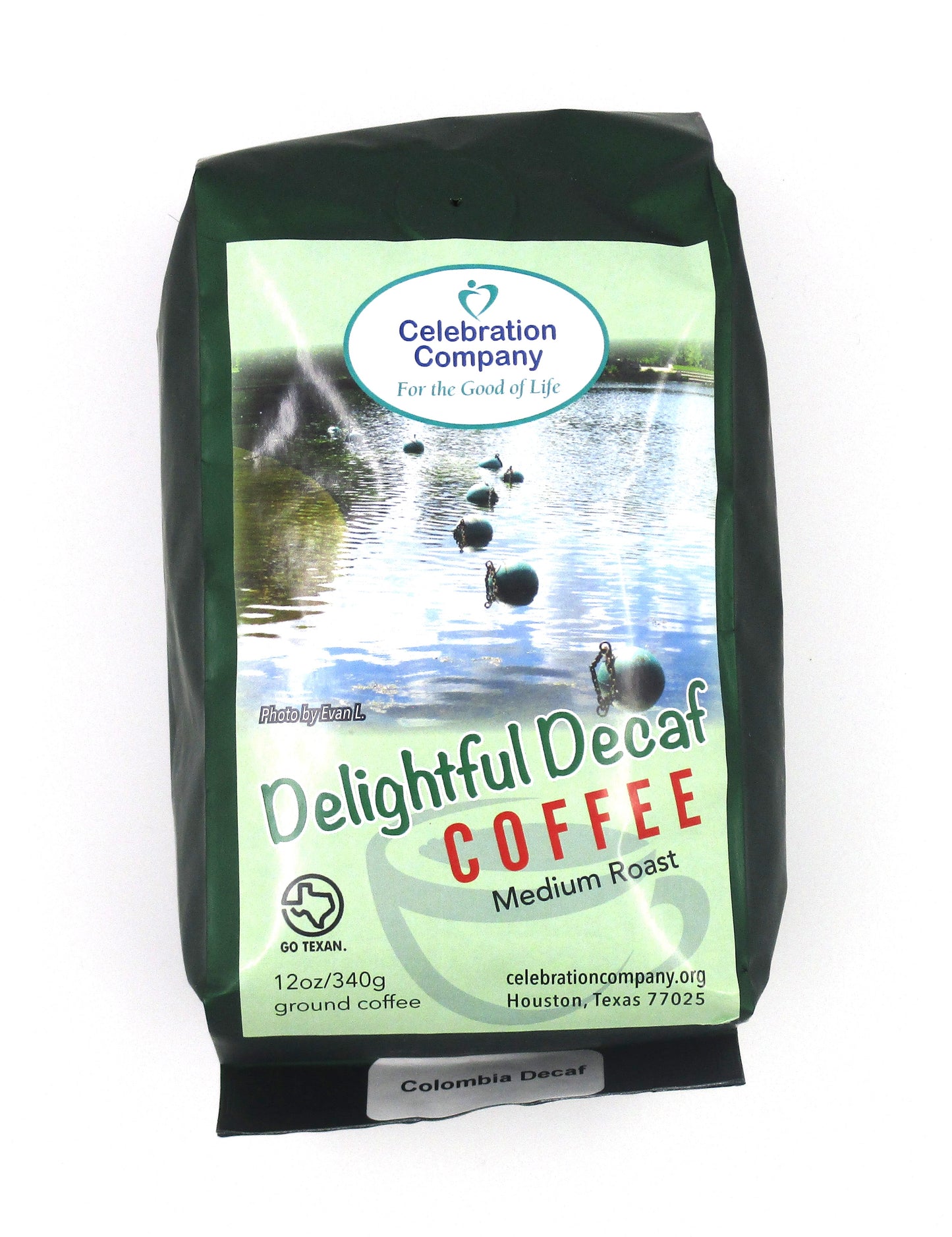 Green coffee bag of Delightful Decaf Coffee Medium roast
