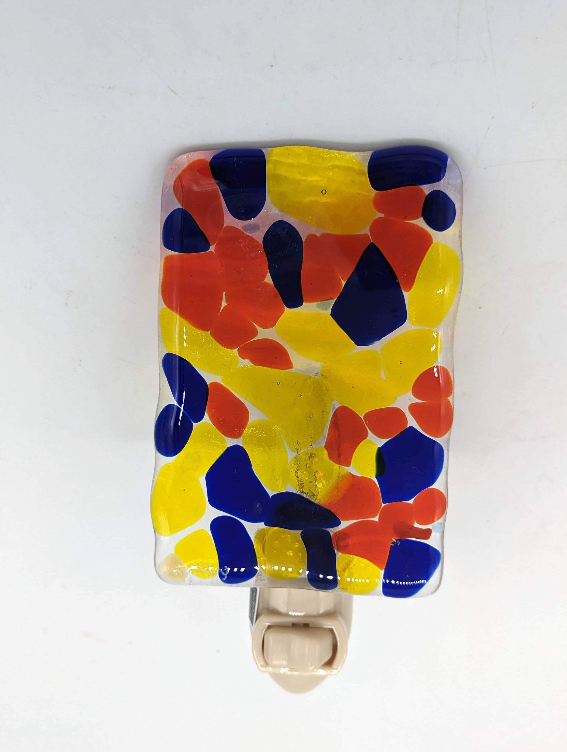 nightlight with yellow, orange, and blue