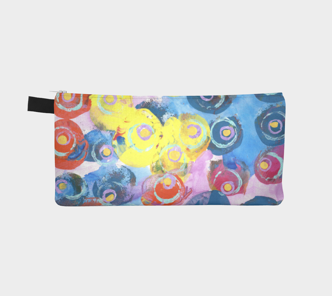"Purple Flowers" Pencil Case by Halley