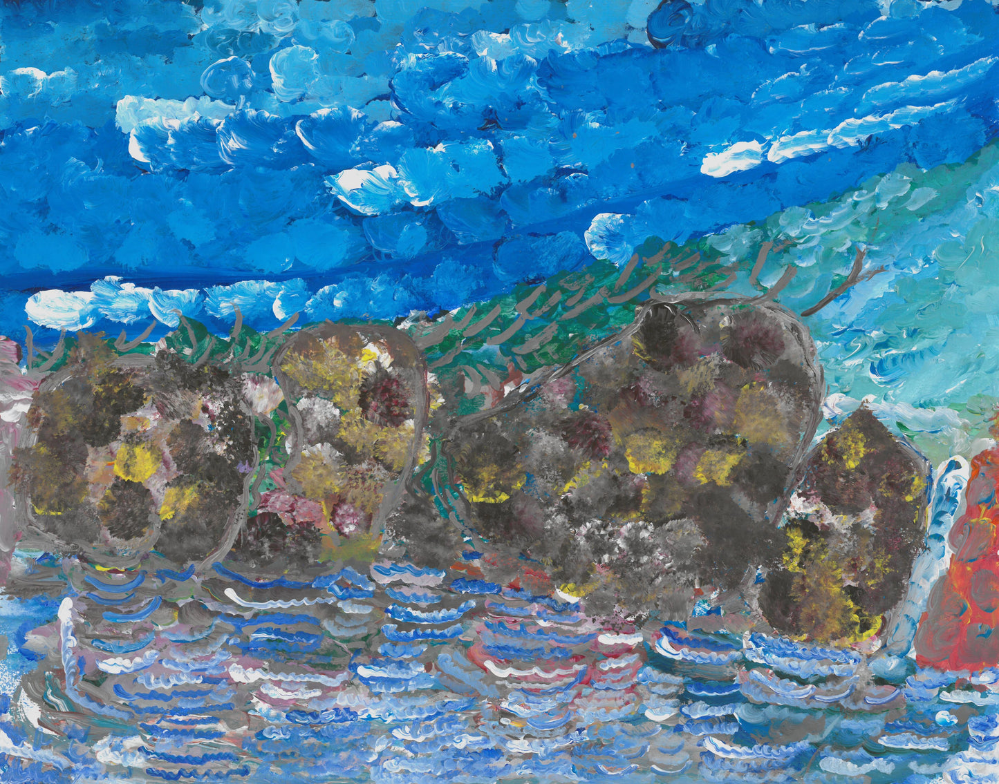 The Reflections of the Mountains painting
