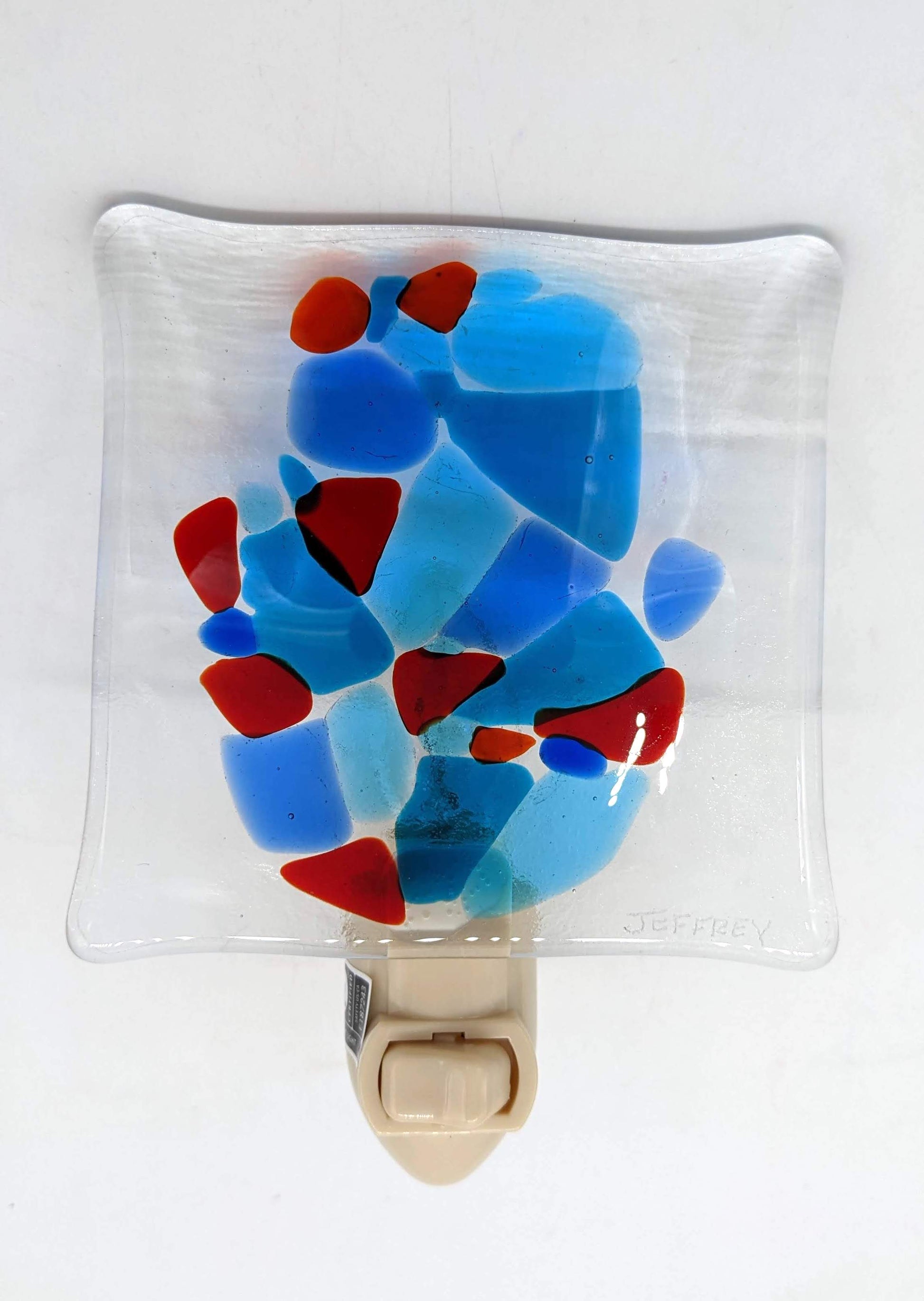 night light of a blue hamsa