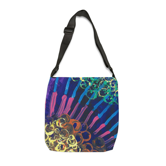 crossbody bag with circular pattern