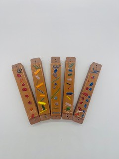 Fused Glass & Wood Mezuzah