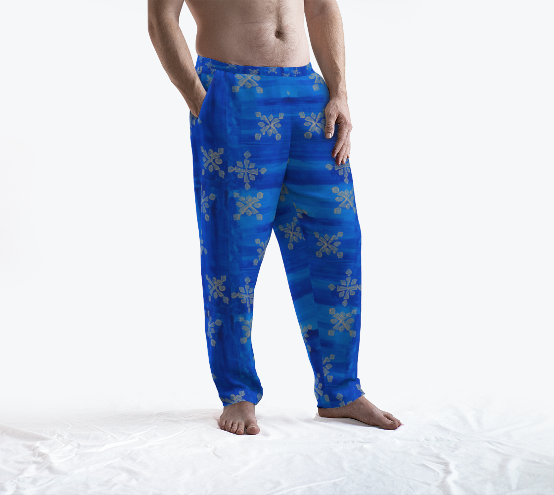 PAJAMA PANTS "Blue Snowflake" by Evan L. & Ian