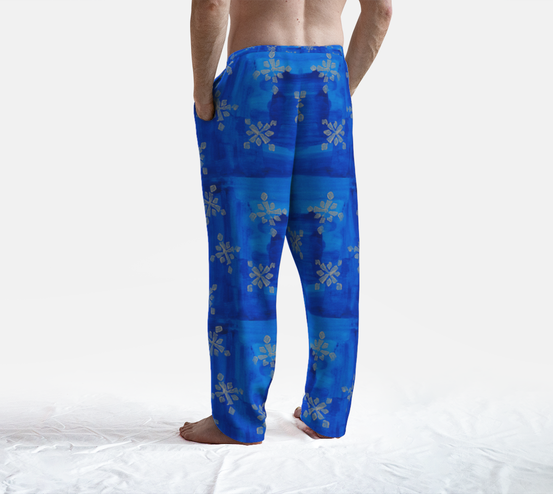 PAJAMA PANTS "Blue Snowflake" by Evan L. & Ian