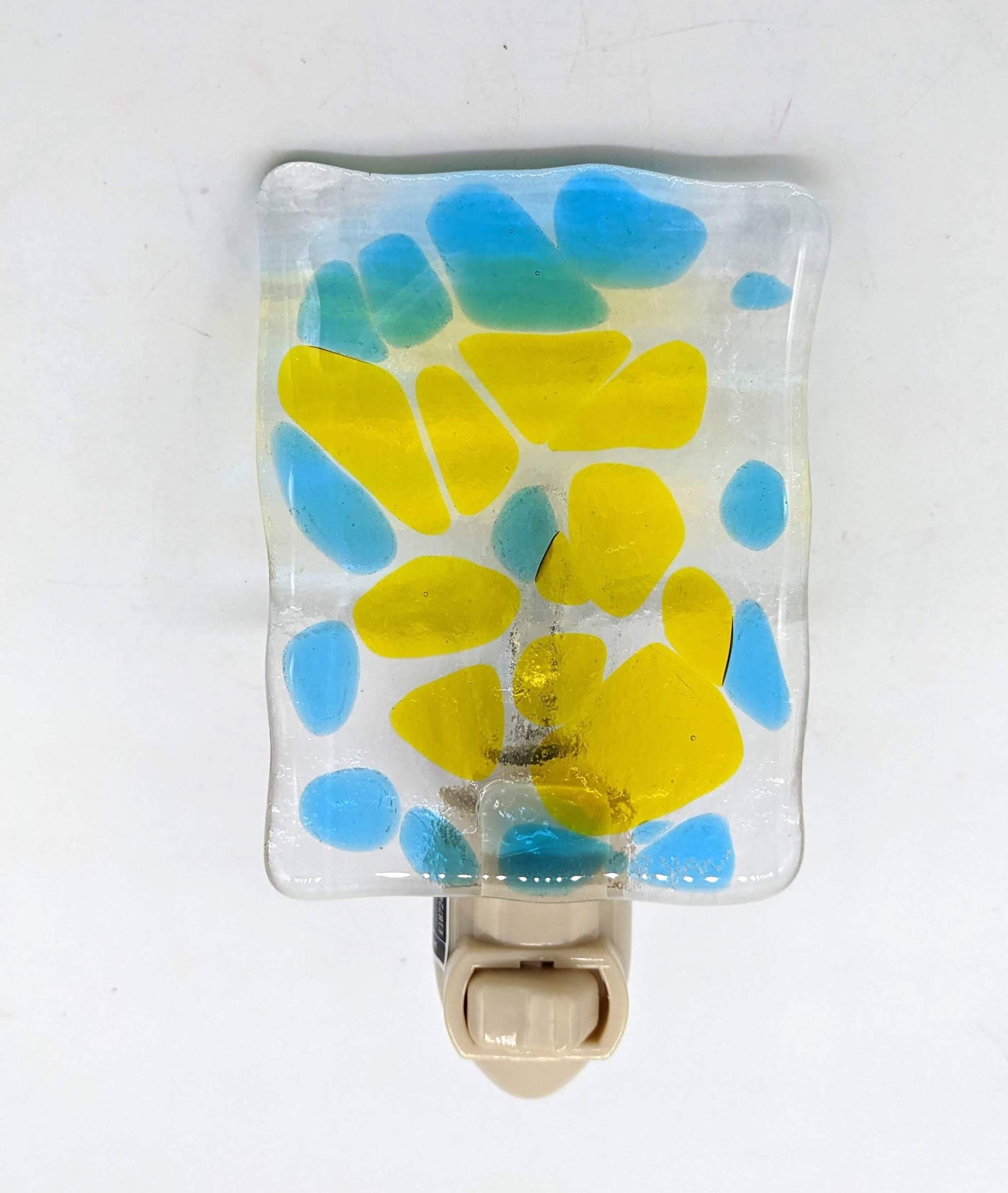 nightlight of blue and yellow