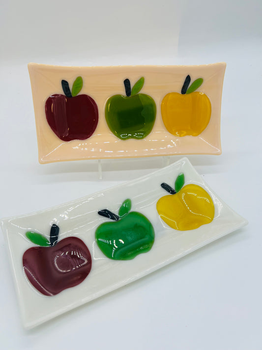 Glass Fused Apple Tray