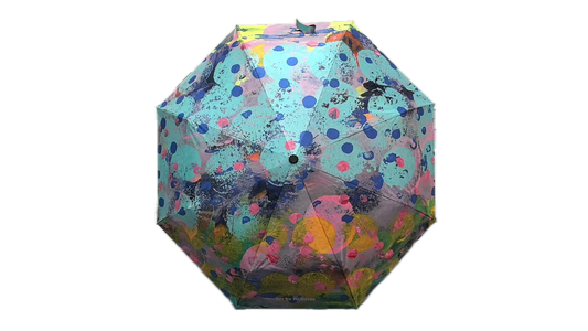 umbrella of pinks and blues