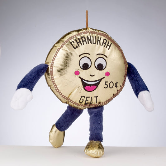 An Embroidered Plush Gold Coin.