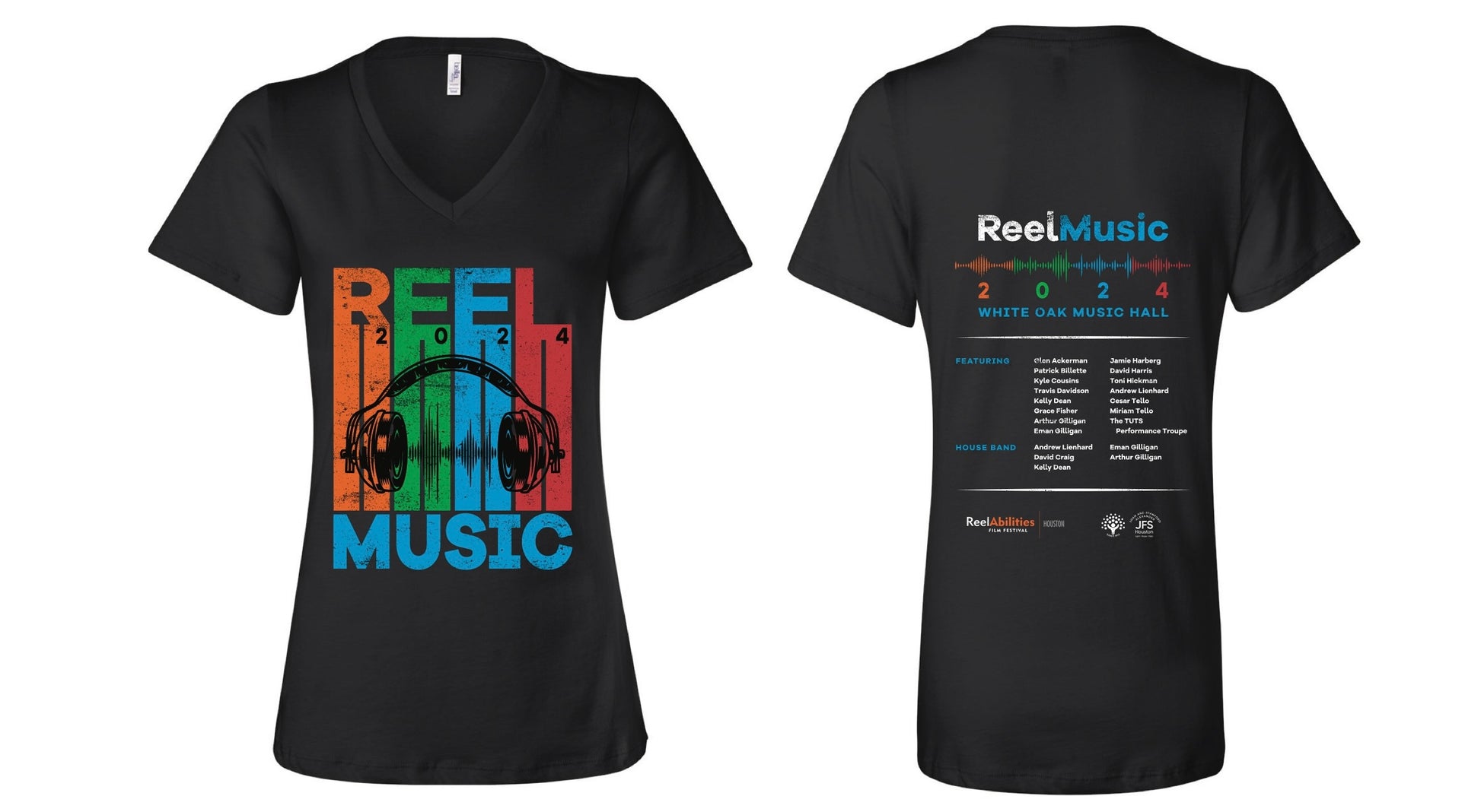 black shirt advertising reel music 2024