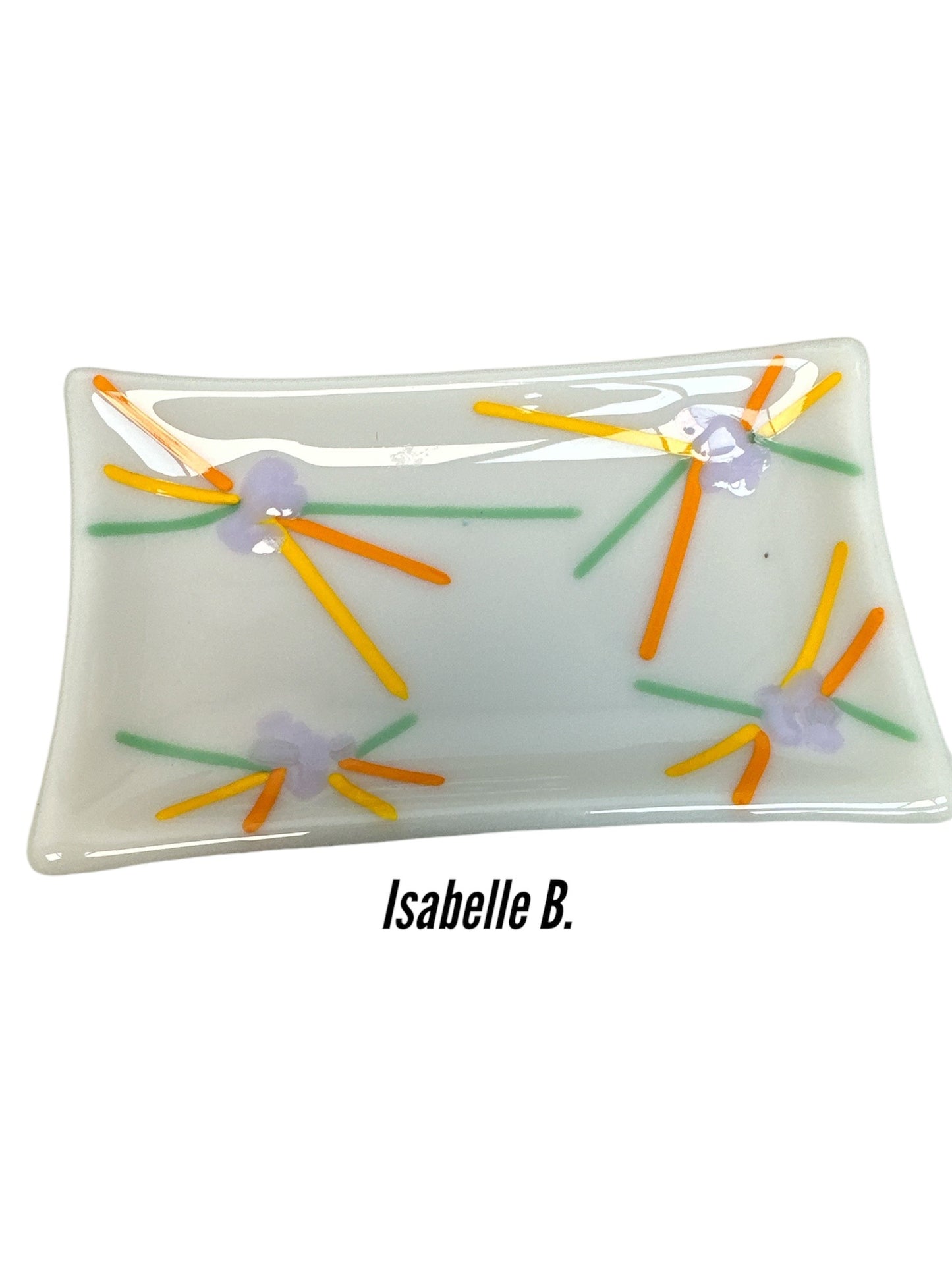 Isabelle B. hand made Glass Tray