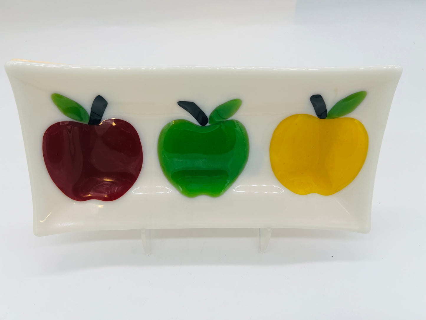 Glass Fused Apple Tray