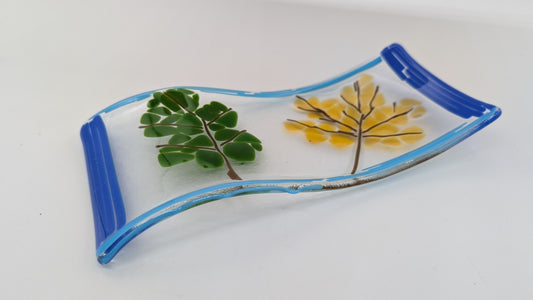 clear spoon rest with leaves
