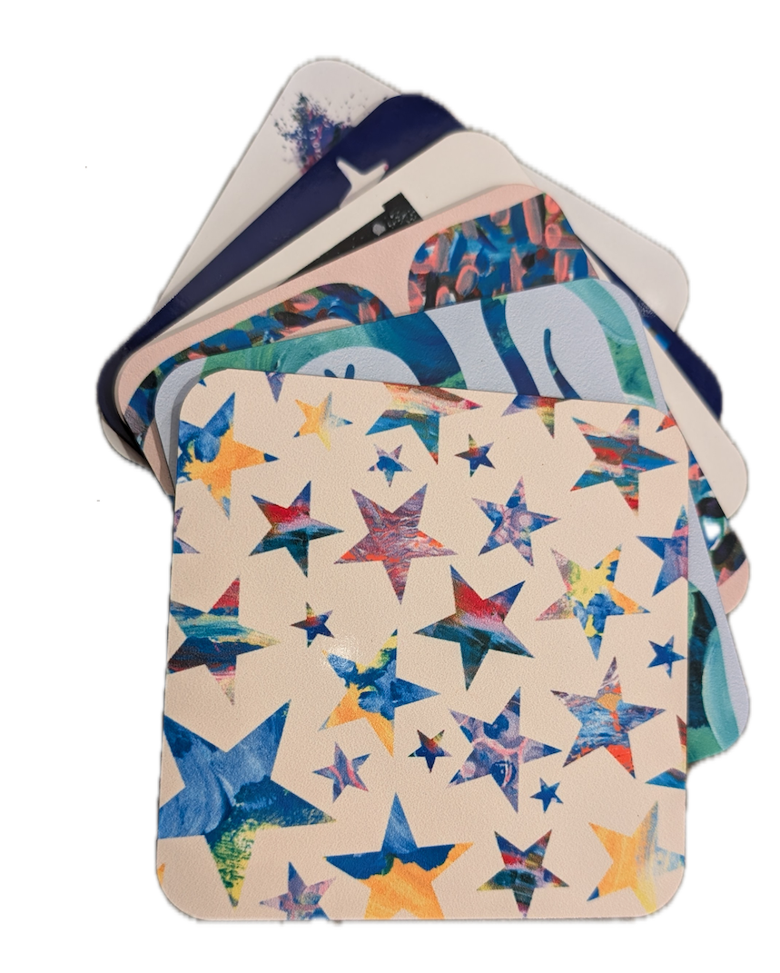 set of 6 different texas themed coasters