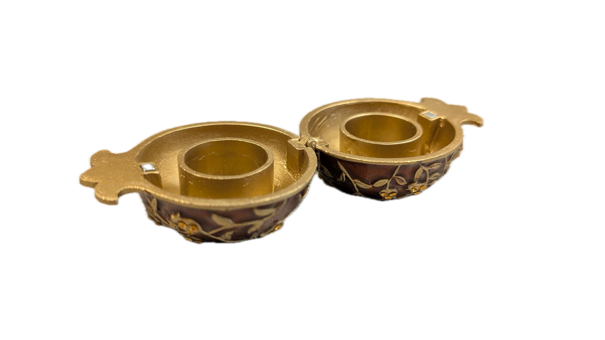 open candle holder in pomegranate shape