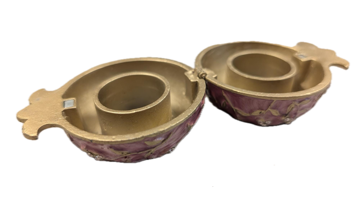 open candle holder in pomegranate shape
